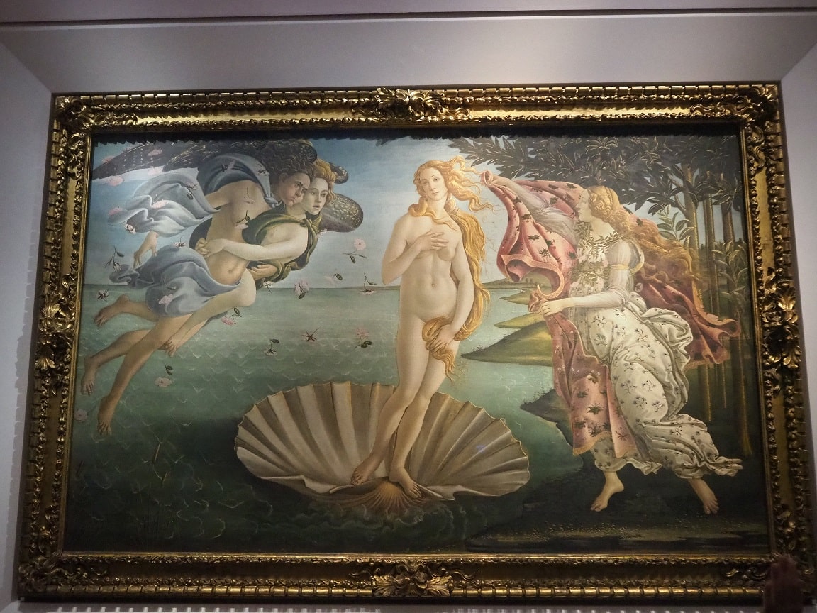 ウフィツィ美術館の「ヴィーナスの誕生」