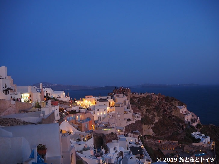 サントリーニの夜景