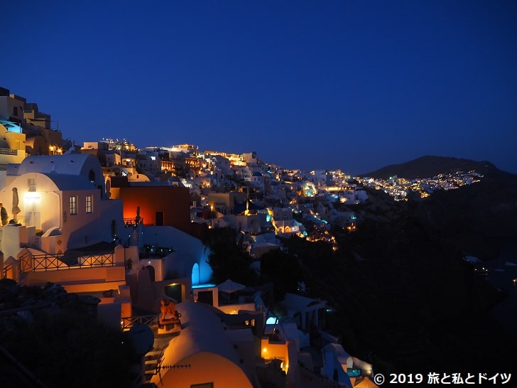 サントリーニの夜景