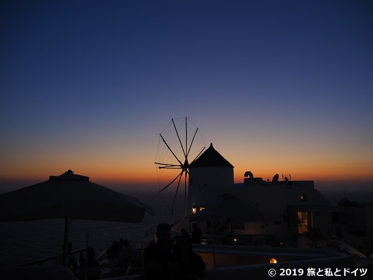 レストラン「Ochre Restaurant」からの夕日