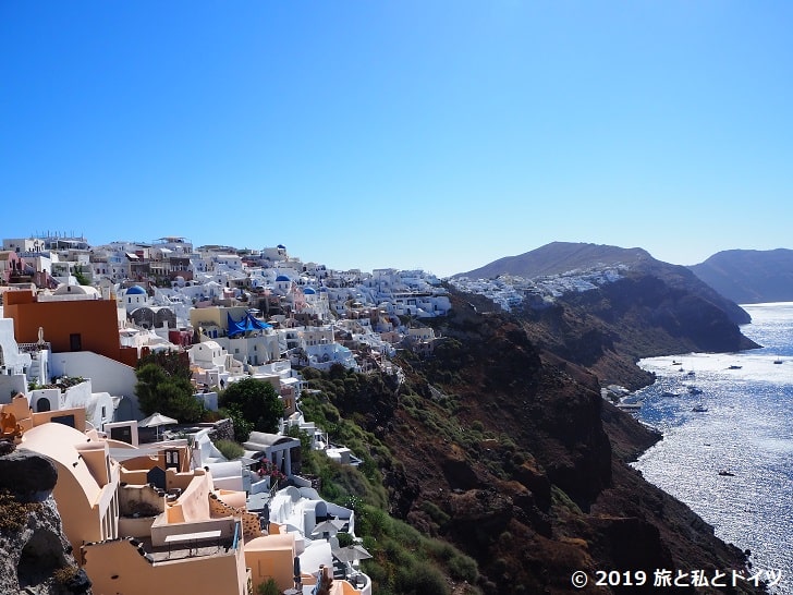 サントリーニ島の眺望