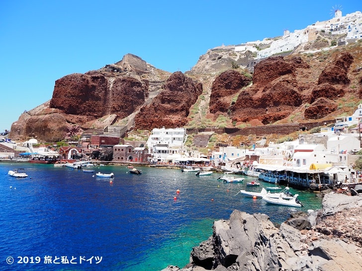 Ammoudi Portの景色