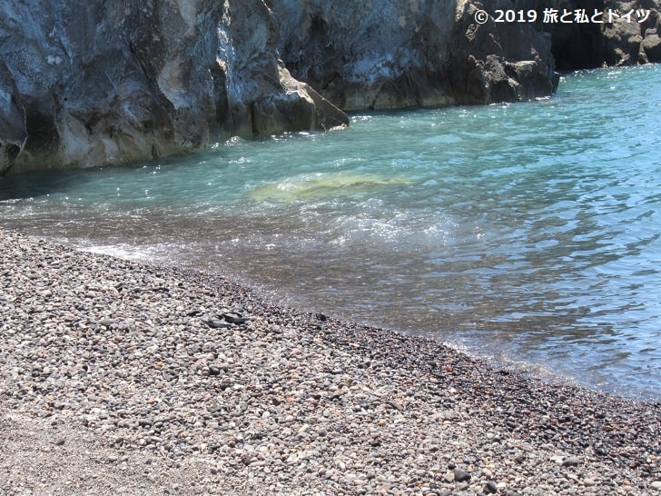 Black Beachの砂浜