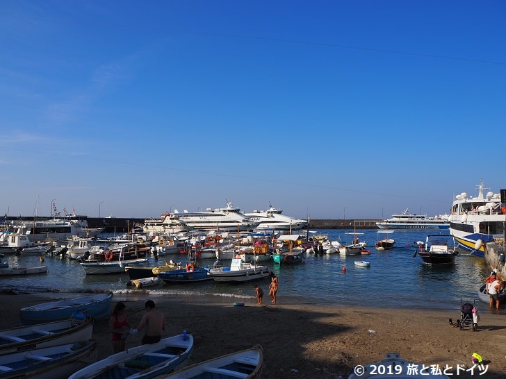 カプリ島の港｢マリーナ・グランデ｣