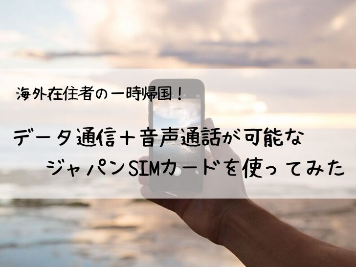 一時帰国 日本の電話番号付き ジャパンsimカードを使ってみた感想 旅と私とドイツ