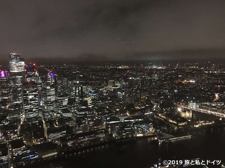 「The Shard」の展望台からの眺望