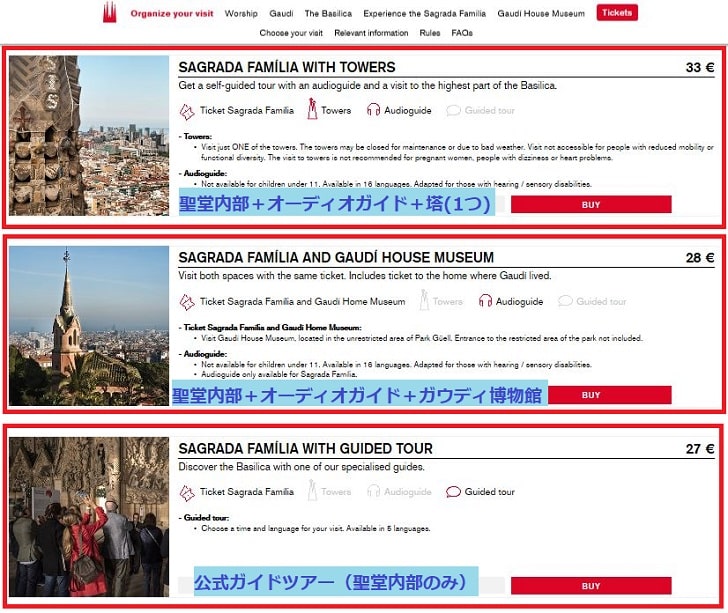 サグラダ・ファミリアのチケット予約＆購入手順