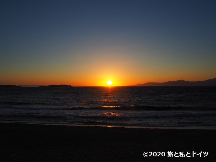 ミコノスの夕日