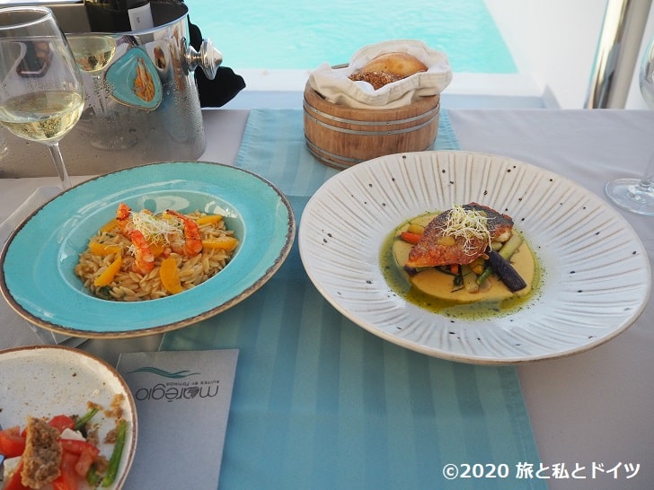 ホテル「Maregio Suites」の夕食