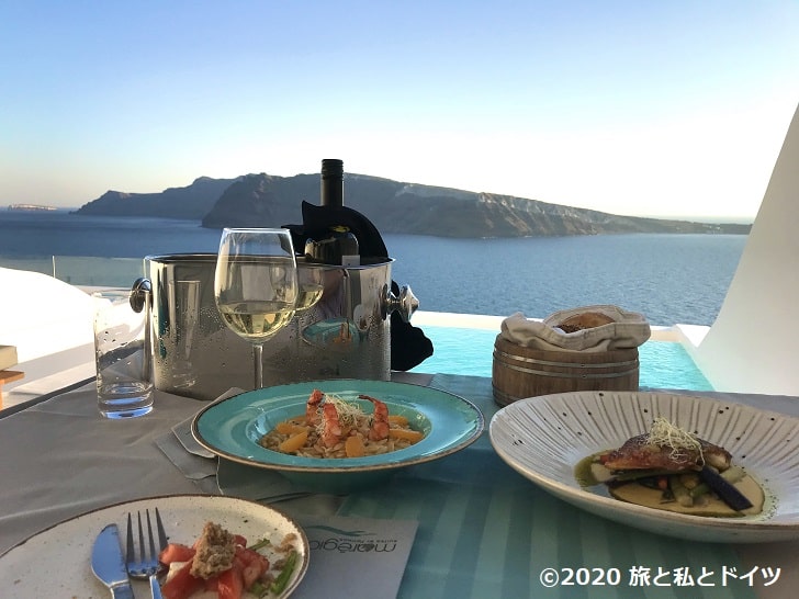 ホテル「Maregio Suites」の夕食