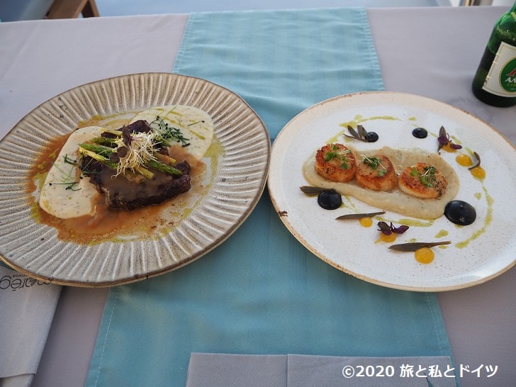 ホテル「Maregio Suites」の夕食