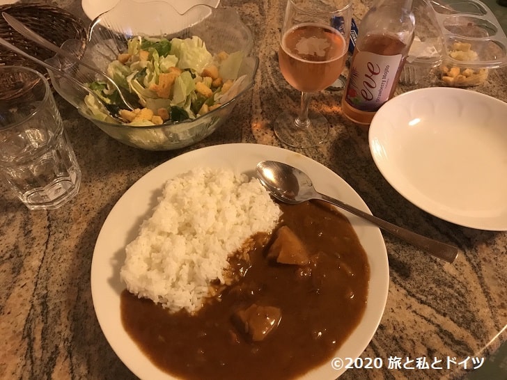 ツェルマットの自炊カレー